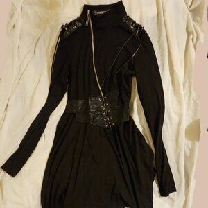 Dark in Love Mock Neck Dress